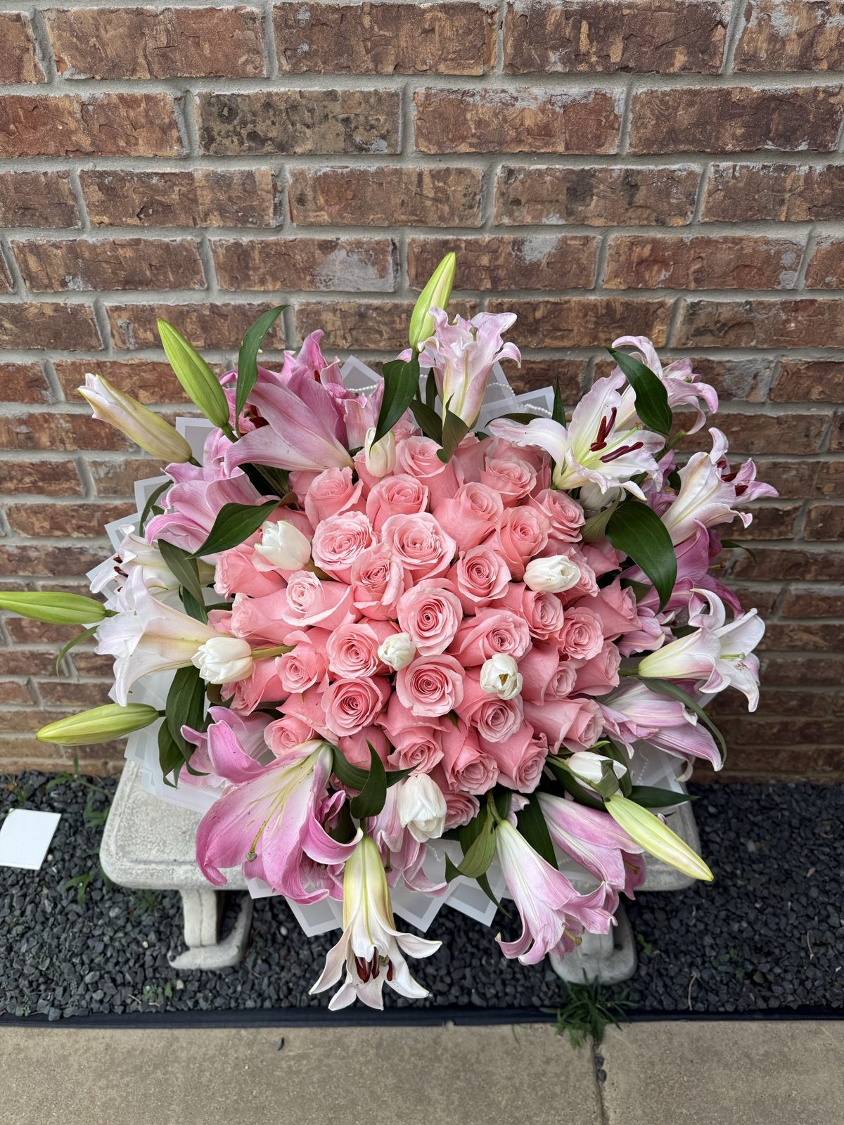 Large custom floral arrangement by Tay Floralss